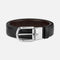 CINTURA REVERSIBILE IN PELLE NERA/MARRONE 30 MM CON FIBBIA A FERRO DI CAVALLO 111080