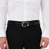 CINTURA REVERSIBILE IN PELLE NERA/MARRONE 30 MM CON FIBBIA A FERRO DI CAVALLO 114412