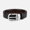CINTURA REVERSIBILE IN PELLE NERA/MARRONE 30 MM CON FIBBIA A FERRO DI CAVALLO 114412
