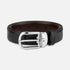 CINTURA REVERSIBILE IN PELLE NERA/MARRONE 30 MM CON FIBBIA A FERRO DI CAVALLO 114412