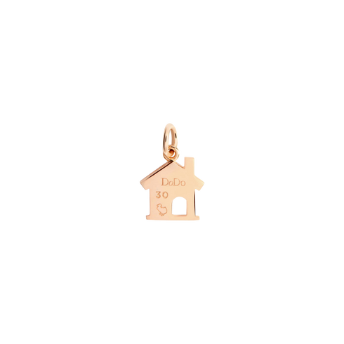 CIONDOLO CASA ORO ROSA & DIAMANTE BIANCO DMC4013HOUSEDB09R