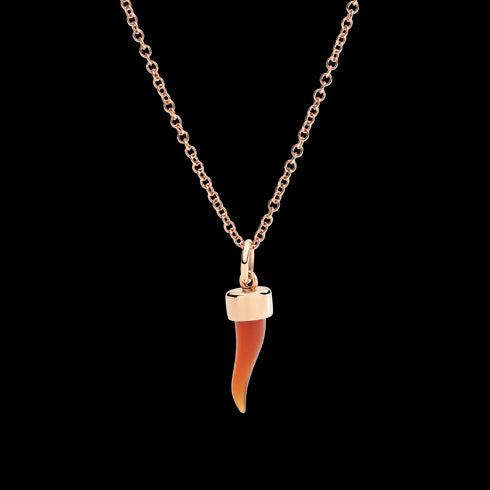 CIONDOLO CORNO ORO ROSA & CORNIOLA DMC5014HORNXCY09R