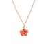 CIONDOLO FIORE IBISCO ORO ROSA & SMALTO DMC5005HIBISEAR9R