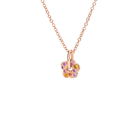 CIONDOLO FIORE ORO ROSA & ZAFFIRI DMC5013FLOWSZRO9R