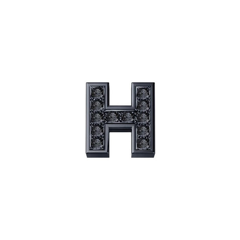 CIONDOLO LETTERA H DONNA ORO IN ORO BRUNITO E DIAMANTI NERI REF. DCHF7278H.002