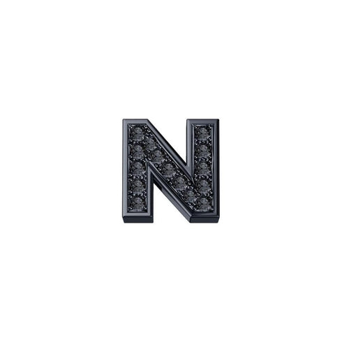 CIONDOLO LETTERA N DONNA ORO IN ORO BRUNITO E DIAMANTI NERI REF. DCHF7278N.002