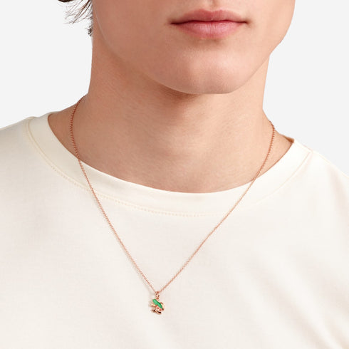 CIONDOLO RANA ORO ROSA, SMALTO & ZAFFIRI DMC5004FROGXVZO9R