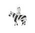 CIONDOLO ZEBRA ORO BIANCO 18 KT E DIAMANTI BIANCHI E NERI DODO D15ZBGOB/B/BB DMB0010ZEBRLDBXOB