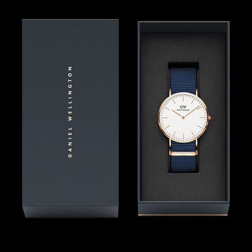 CLASSIC BAYSWATER 40MM IN ORO ROSA/BIANCO| DW DW00100279