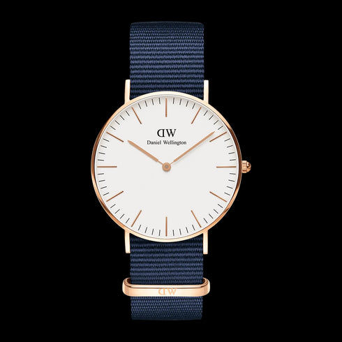 CLASSIC BAYSWATER 40MM IN ORO ROSA/BIANCO| DW DW00100279
