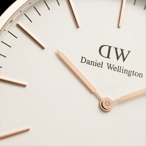 CLASSIC BAYSWATER 40MM IN ORO ROSA/BIANCO| DW DW00100279