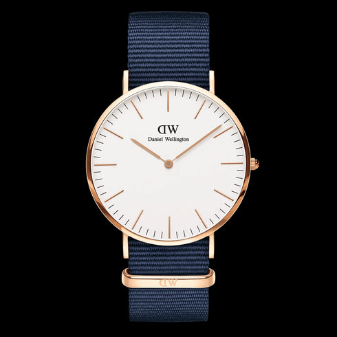 CLASSIC BAYSWATER 40MM IN ORO ROSA/BIANCO| DW DW00100279