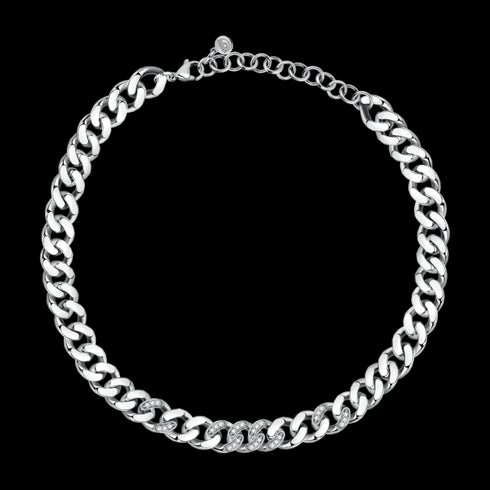 COLLANA BIG CHAIN WHITE CRYSTALS J19AUW17