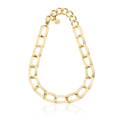 COLLANA CATENA DORATA PIATTA DINAMICA 2443