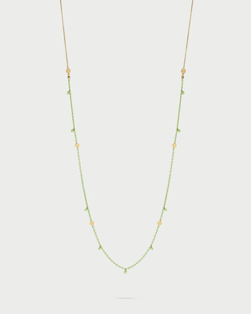 COLLANA CATENA VERNICIATA, ZIRCONI E MEDAGLIE LIME CL031M1VAU