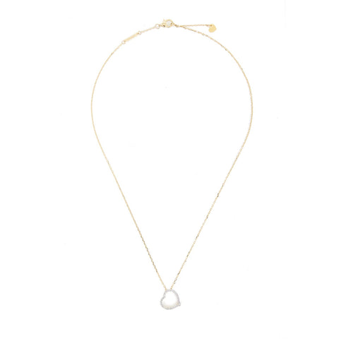 COLLANA CORTA IN ORO CON CUORE E DIAMANTI 4001