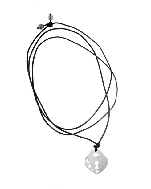 COLLANA CUORE AR CON CORDINO PASQ. BRUNI A131N21