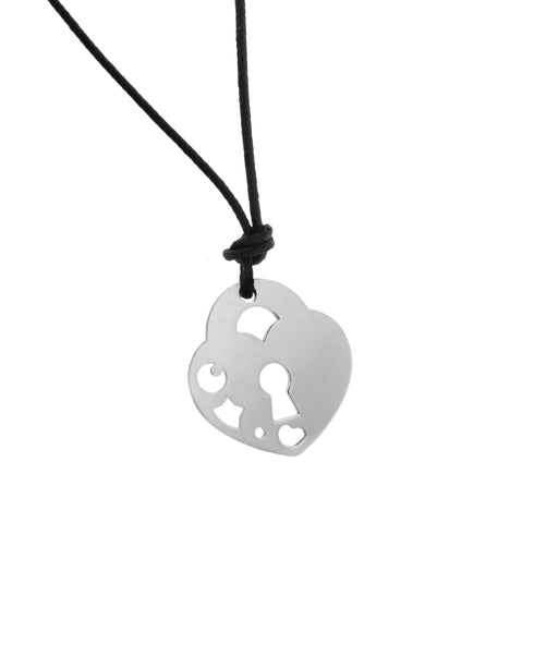 COLLANA CUORE AR CON CORDINO PASQ. BRUNI A131N21