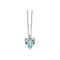 COLLANA DONNA ORO IN ORO BIANCO ACQUAMARINA CUORE E DIAMANTI REF. DHPA7183.002
