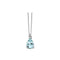 COLLANA DONNA ORO IN ORO BIANCO ACQUAMARINA GOCCIA E DIAMANTI REF. DHPA7182.002