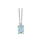 COLLANA DONNA ORO IN ORO BIANCO ACQUAMARINA RETTANGOLARE E DIAMANTI REF. DHPA7181.002