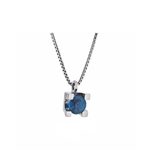 COLLANA DONNA ORO IN ORO BIANCO E ZAFFIRI REF. DHPZ7209