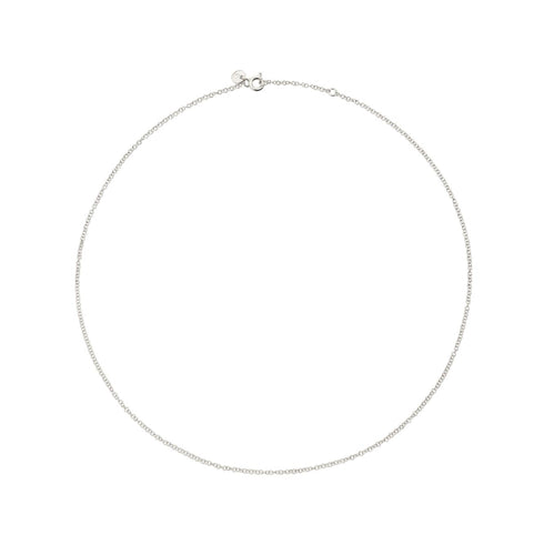 COLLANA ESSENTIALS IN ORO BIANCO RODIATO 18K DCA8004CHAIN000OB