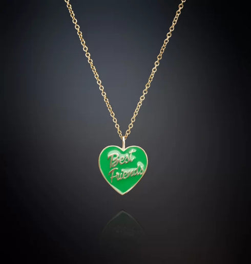 COLLANA GREEN HEART BEST FRIENDS LOVE PARADE J19AVI02