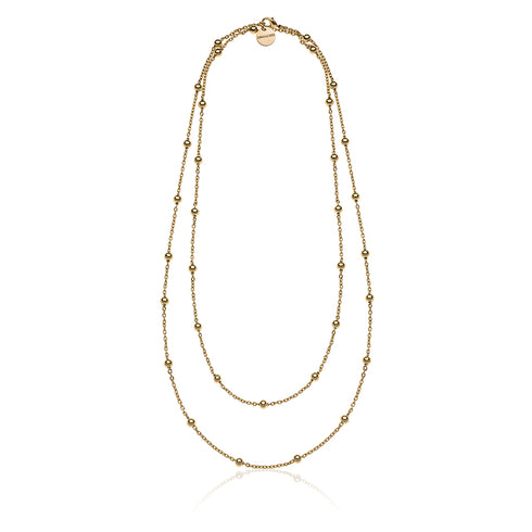 COLLANA IN BRONZO DORATO CON SFERE 1212