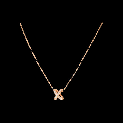 COLLANA JEUX DE LIENS IN ORO ROSA E DIAMANTI 082216