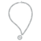 COLLANA LONG PENDANT WITH EYE CHAIN CHARM SILVER J19AUW38