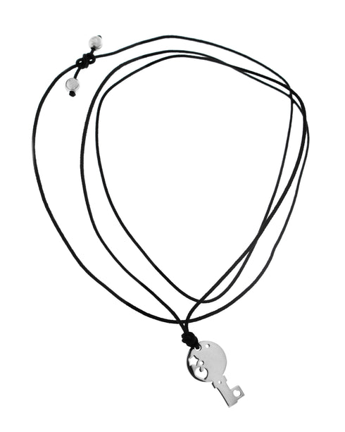 COLLANA LUCCHETTO AR CON CORDINO PASQ. BRUNI A131N22