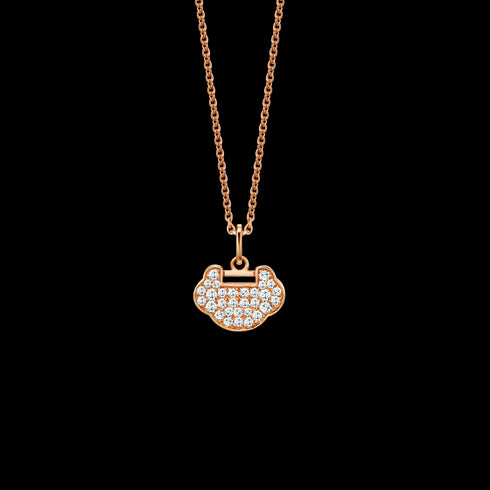 COLLANA PETITE YU YI IN ORO ROSA 18 CARATI CON DIAMANTI YYNPT9CRGDI