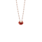 COLLANA PICCOLA YU YI IN ORO ROSA 18 CARATI CON DIAMANTI E AGATA ROSSA YYN30AQRGRA