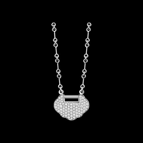 COLLANA YU YI IN ORO BIANCO CON DIAMANTI YY-030-FPNL-WGD2