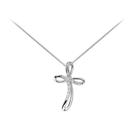 WEISSES GOLD- UND DIAMANTKREUZ DHPF7368