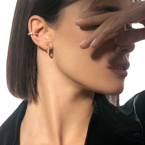 D-VIBES MONO CLIP EARRING 13151-PG