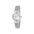 Diamantissima Steel case, white mother of pearl dial, steel mesh bracelet YA141504