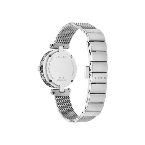 Diamantissima Steel case, white mother of pearl dial, steel mesh bracelet YA141504