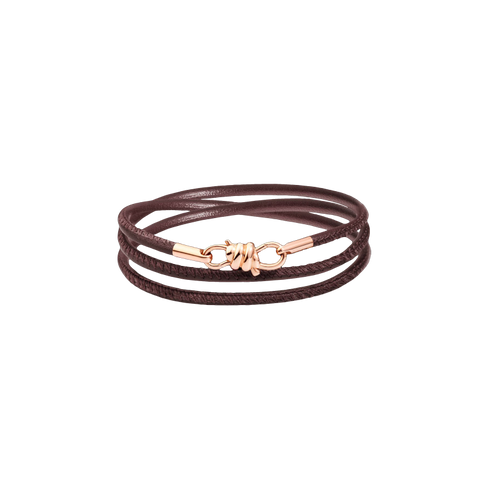 DODO BRACCIALE NODO IN ORO ROSA 9 KT E NAPPA DBB9008KNOT0LEM9R