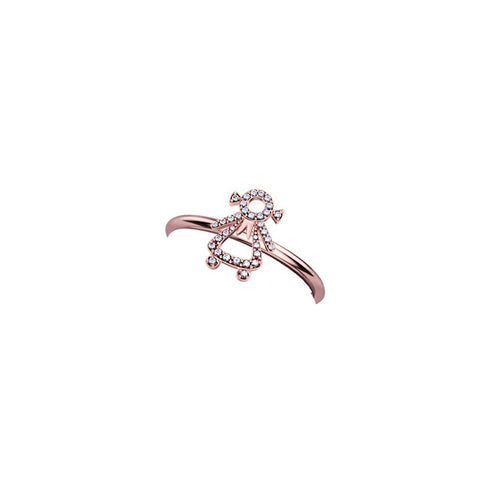 ELEMENTO ANELLO BIMBA ORO ROSA E DIAMANTI DCHF4815