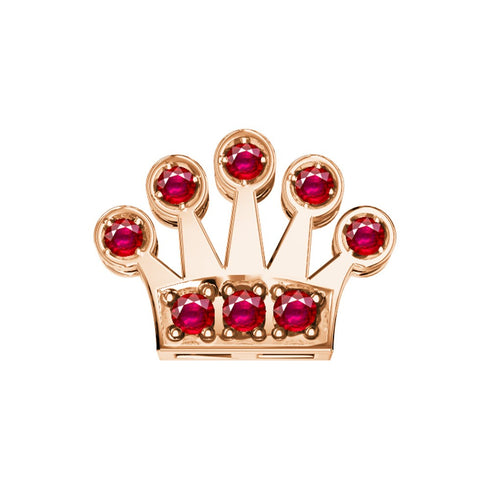 ELEMENTO BRACCIALE CORONA ORO ROSA E RUBINI DCHR6527