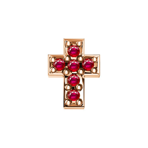 ELEMENTO BRACCIALE CROCE ORO ROSA E RUBINI DCHR6522