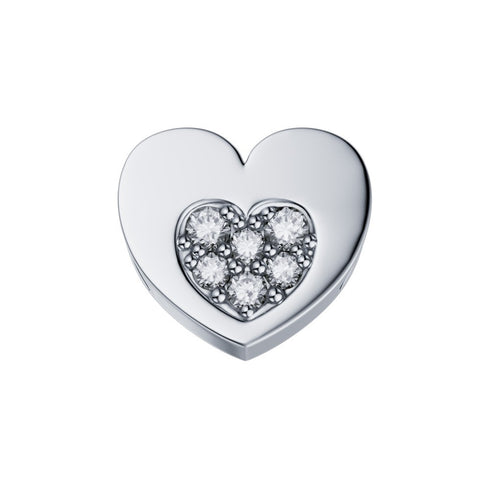 ELEMENTO CUORE NEL CUORE ORO BIANCO E DIAMANTI DCHF3446