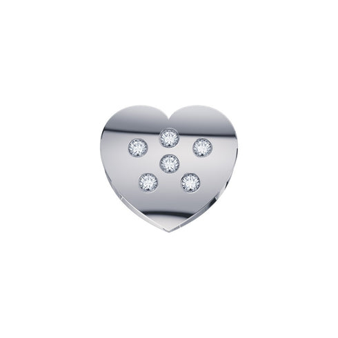 ELEMENTO CUORE ORO BIANCO E DIAMANTI DCHF4899