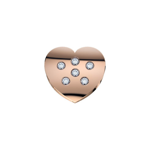 ELEMENTO CUORE ORO ROSA E DIAMANTI DCHF4906