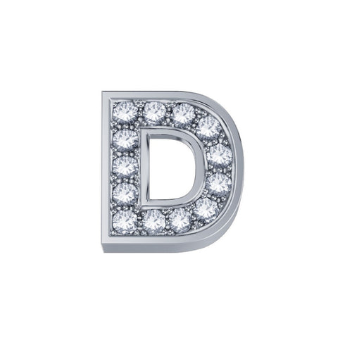ELEMENTO LETTERA IN ORO BIANCO E DIAMANTI DCHF3319D