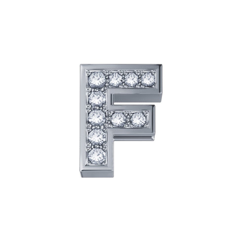 ELEMENTO LETTERA IN ORO BIANCO E DIAMANTI DCHF3319F