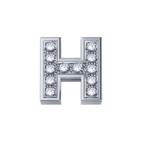 ELEMENTO LETTERA IN ORO BIANCO E DIAMANTI DCHF3319H