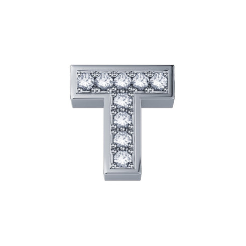 ELEMENTO LETTERA IN ORO BIANCO E DIAMANTI DCHF3319T
